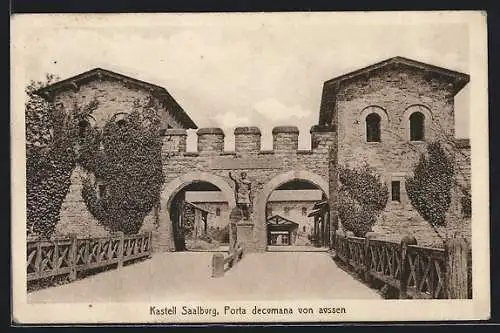 AK Bad Homburg, Kastell Saalburg, Porta decumana von aussen