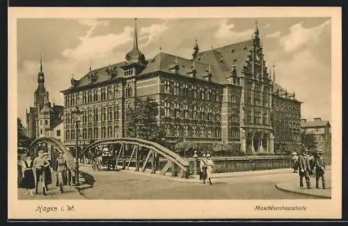 AK Hagen i. W., Blick zur Maschinenbauschule