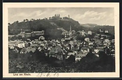 AK Linz am Rhein, Stadtansicht aus der Vogelschau