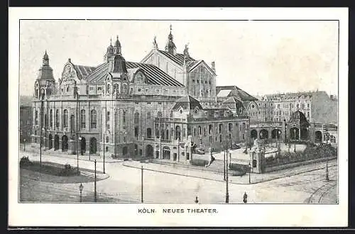 AK Köln-Neustadt, Neues Theater aus der Vogelschau