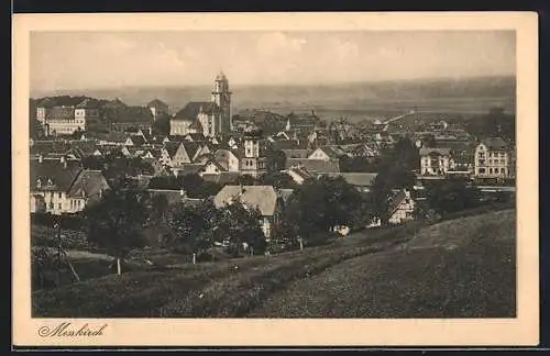 AK Messkirch, Ortspanorama mit Kirche