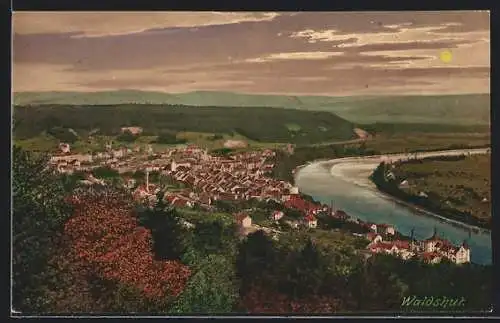 AK Waldshut, Totalansicht von einem Berg aus