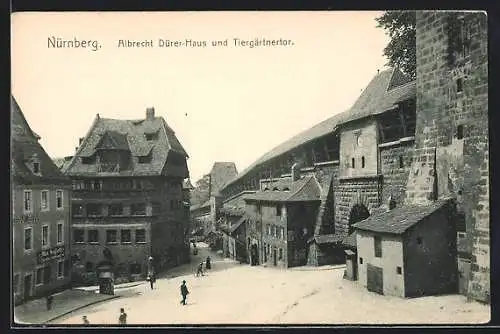 AK Nürnberg, Albrecht Dürer Haus & Tiergärtnertor