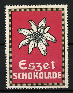 Reklamemarke Eszet Schokolade, Edelweissblüte