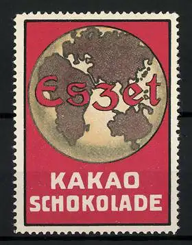 Reklamemarke Eszet Kakao & Schokolade, Erdkugel