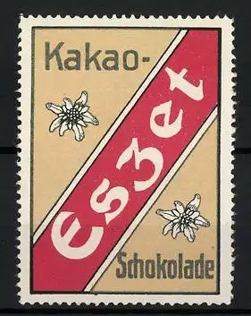 Reklamemarke Eszet Kakao & Schokolade, Edelweissblüten