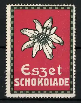 Reklamemarke Eszet Schokolade, Edelweissblüte