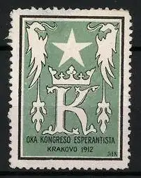 Reklamemarke Krakovo, Oka Kongreso Esperantista 1912, Krone und Stern