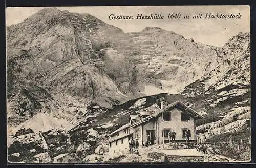 AK Hesshütte, Blick auf die Hütte mit Hochtorstock