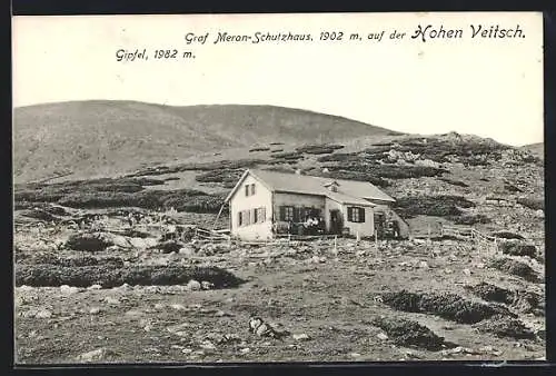 AK Graf Meran-Schutzhaus, Blick zum Gipfel