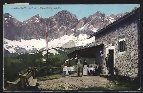 AK Austriahütte, Motiv mit der Dachsteingruppe