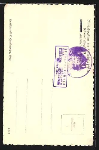 AK Stubenberghaus am Schöckel im Schnee