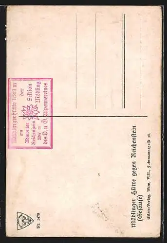 Künstler-AK Bruno Hess: Mödlinger Hütte gegen Reichenstein