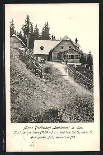 AK Karl Lechnerhaus, Berghütte am Stuhleck bei Spital