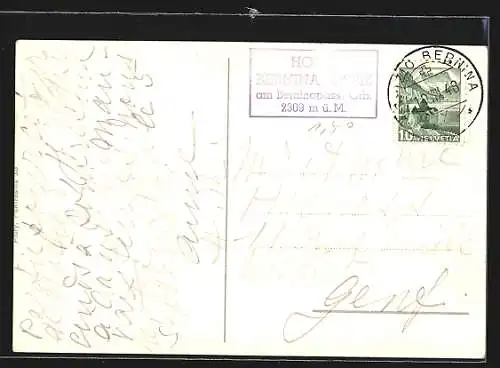 AK Diavolezzahütte mit Piz Palü