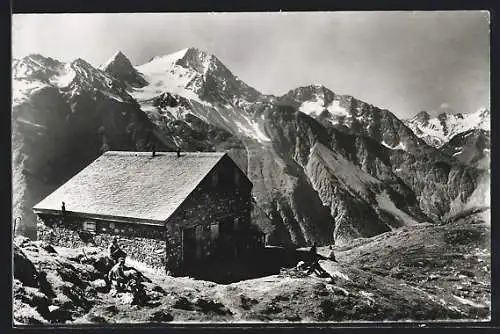 AK Bergsteiger an der Windgällenhütte