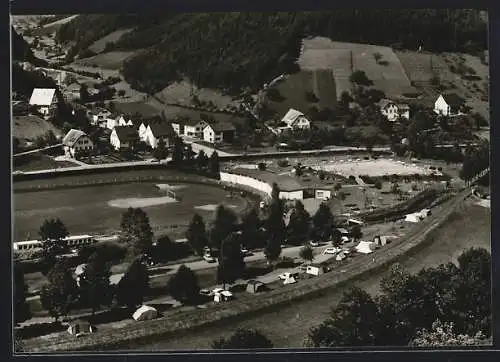 AK Wolfach /Schwarzwald, Schwimmbad mit Campingplatz