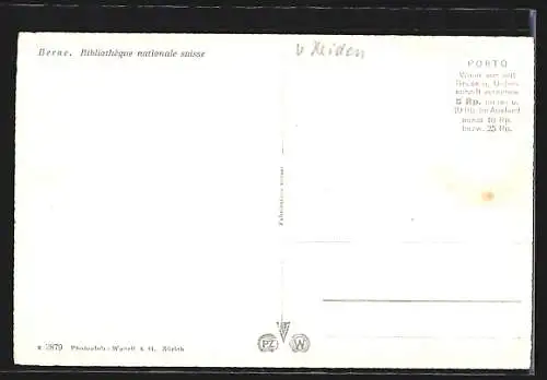 AK Bern, Schweiz. Landesbibliothek