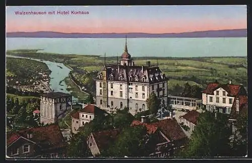 AK Walzenhausen, Ortspartie mit Hotel Kurhaus