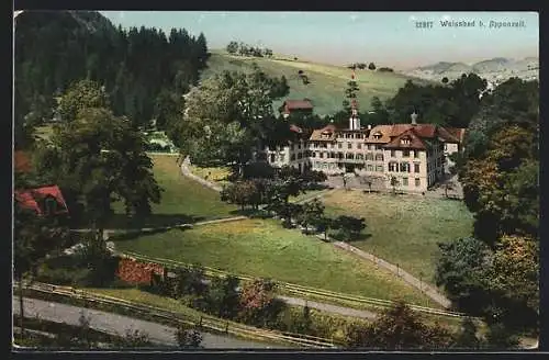 AK Weissbad b. Appenzell, Ortsansicht aus der Vogelschau