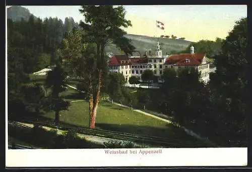 AK Weissbad b. Appenzell, Ortspartie aus der Vogelschau