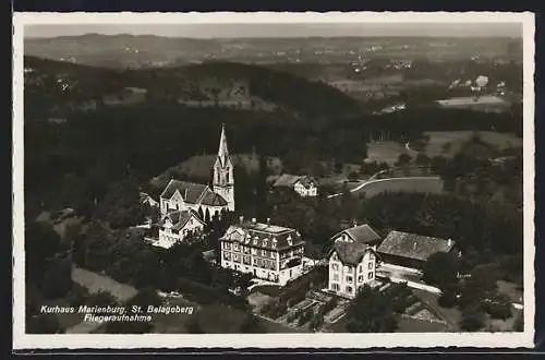 AK St. Pelagiberg, Kurhaus Marienburg, Fliegeraufnahme