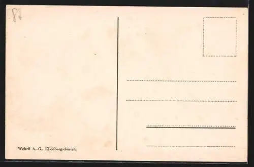 AK Göschenen, Ortspartie mit Kirchen und dem Gotthardtunnel