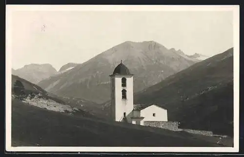 AK Cresta (Avers), Blick zur Kirche