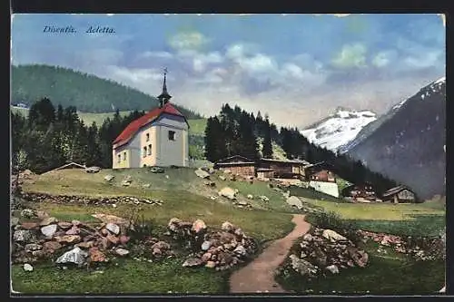 AK Disentis-Acletta, Blick zur Kirche