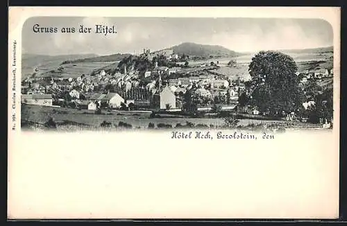 AK Gerolstein /Eifel, Gesamtansicht mit Bergblick