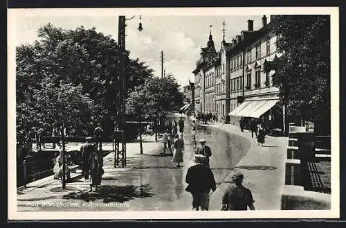 AK Bad Wörishofen, Kurpromenade mit Geschäften