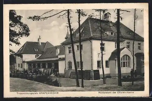 AK Grafenwöhr, Truppenübugnsplatz, Rückansicht des Offiziers-Kasino