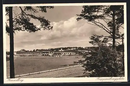 AK Lager Hammelburg, Ortsansicht aus der Vogelschau