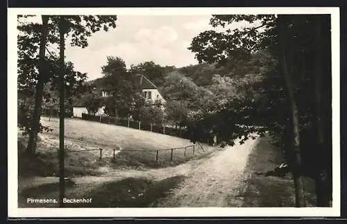 AK Pirmasens, Beckenhof mit Waldweg