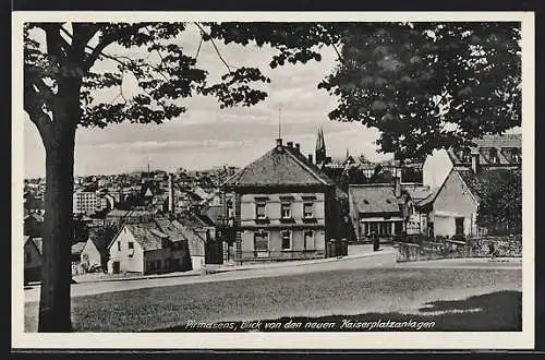 AK Pirmasens, Blick von den neuen Kaiserplatzanlagen