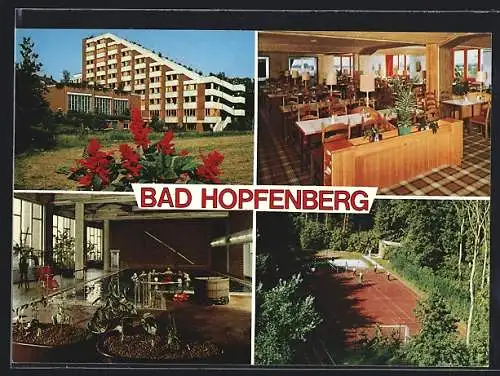 AK Petershagen /Weser, Bad Hopfenberg, Tennisplatz, Schwimmbad