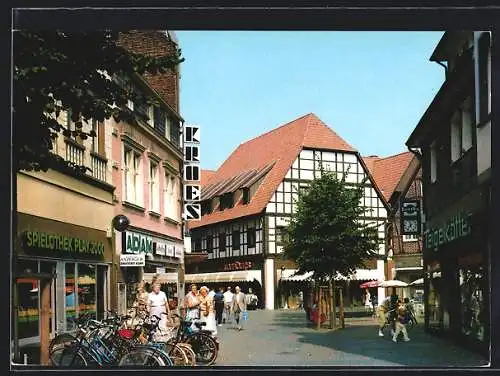 AK Werne /Lippe, Bonenstrasse mit Geschäften