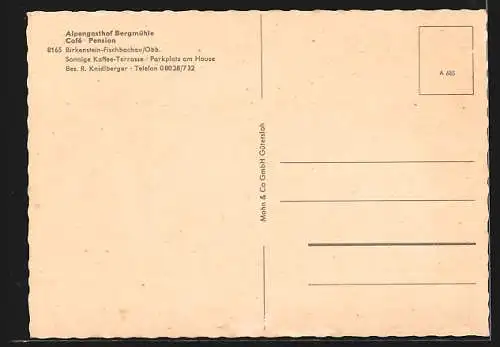 AK Birkenstein-Fischbachau, Gasthof Bergmühle