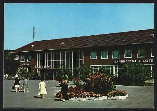 AK Dinslaken, Bahnhof mit Bahnhofsgaststätte