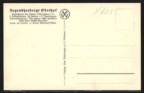 AK Oberhof /Thür., Blick auf Jugendherberge