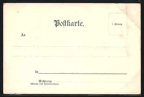 Lithographie Wiesbaden, Opernhaus