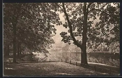 AK Berlin, Goldfischteich im Tiergarten