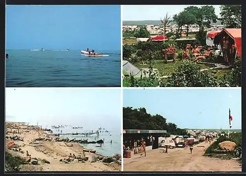 AK Neuteschendorf /Ostsee, Camping Blank-Eck, mit Strandleben, Meerblick, Gästen