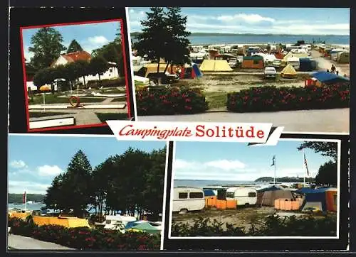 AK Flensburg-Mürwik, Campingplatz Solitüde mit Minigolfanlage, Zelten und Wohnwagen