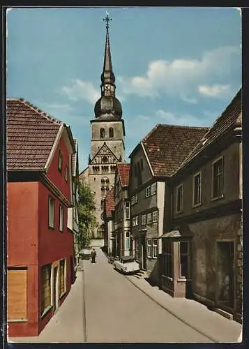AK Werl /Westf., Krämergasse mit Propsteikirche