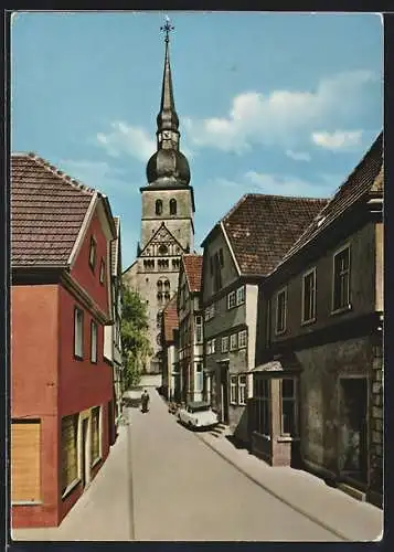 AK Werl /Westf., Die Propsteikirche von der Krämergasse aus