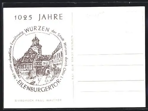 AK Wurzen, Das Eilenburger Tor, Festpostkarte 1986