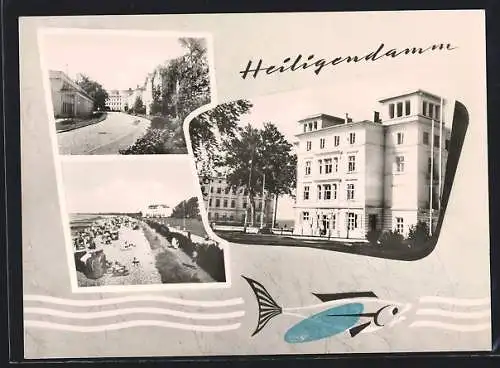 AK Heiligendamm, Strassenpartie, Strandleben, Haus Berlin