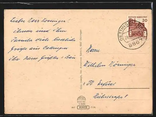 AK Oettingen, Strassenpartie im Ort