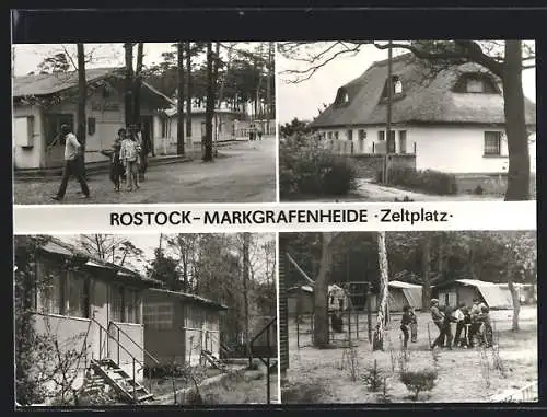 AK Rostock-Markgrafenheide, Waldgaststätte, Strandweg, Zeltplatz